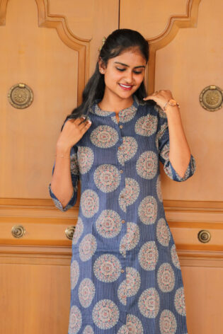 BLUE KANDHA STITCH KURTHI