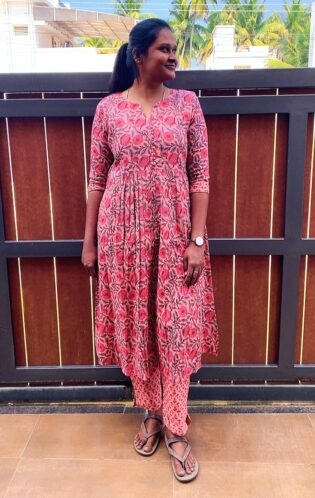 Cotton A-Line - Pink