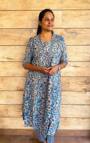 Cotton A-Line - Light Blue